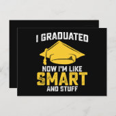 私は今卒業し、頭が切れる物卒業 ポストカード (正面/裏面)