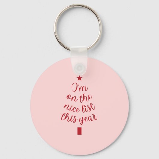 私は今年は正しいリストに載っている キーホルダー (正面)