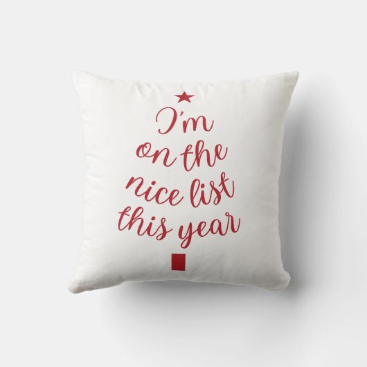 私は今年は正しいリストに載っている クッション (裏面)