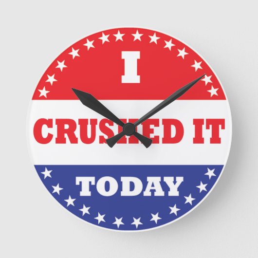 私は今日それを壊した ラウンド壁時計 (正面)