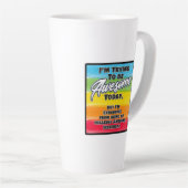 私は今日になろうとしてい素晴らしる カフェラテマグ (右アングル)