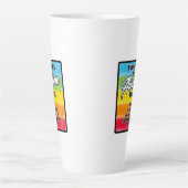 私は今日になろうとしてい素晴らしる カフェラテマグ (正面)