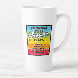 私は今日になろうとしてい素晴らしる カフェラテマグ