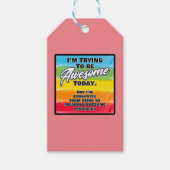 私は今日になろうとしてい素晴らしる ギフトタグ (正面)