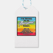 私は今日になろうとしてい素晴らしる ギフトタグ (正面)