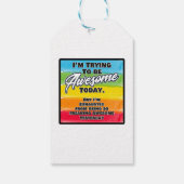 私は今日になろうとしてい素晴らしる ギフトタグ (裏面)