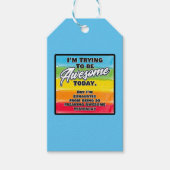 私は今日になろうとしてい素晴らしる ギフトタグ (正面)