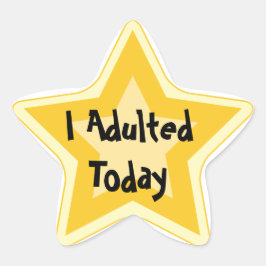 私は今日のアドル – 皮肉な金ゴールドスター賞 星シール