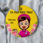 私は今日のナースのラウンドボタン 缶バッジ (インサイチュ)