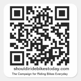 私は今日のバイクに乗る必要がある正方形のシール スクエアシール