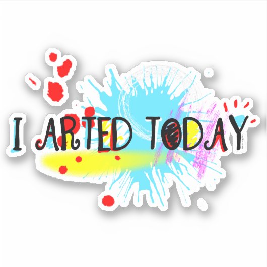 私は今日のパンおもしろいを放火 シール (正面)