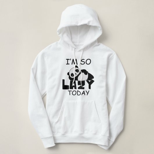 私は今日のパンダ、かわいい怠け者の眠りパンダ パーカ (デザイン正面)