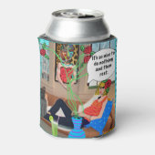 私は今日の仕事のリストに載る。全く何も。 缶クーラー (缶裏面)