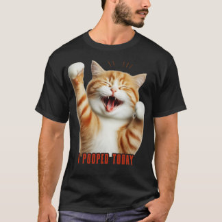 私は今日の猫をおもしろい見た Tシャツ