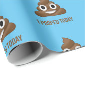 私は今日の絵文字のパタおもしろいーンを見た ラッピングペーパー (ロールコーナー)