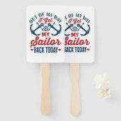 私は今日の軍隊に戻る私の船員を得る ハンドファン (正面&裏面)