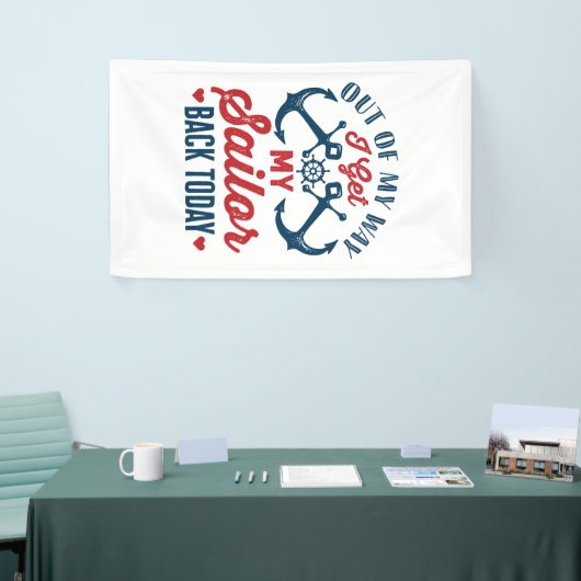 私は今日の軍隊に戻る私の船員を得る 横断幕 (トレードショー)