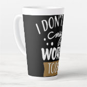 私は今日はあ感じまり働きません カフェラテマグ (左アングル)