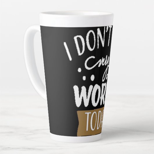 私は今日はあ感じまり働きません カフェラテマグ (左アングル)