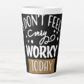 私は今日はあ感じまり働きません カフェラテマグ (正面)