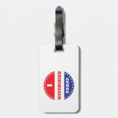 私は今日はウォータースキーを打った ラゲッジタグ (裏面縦)