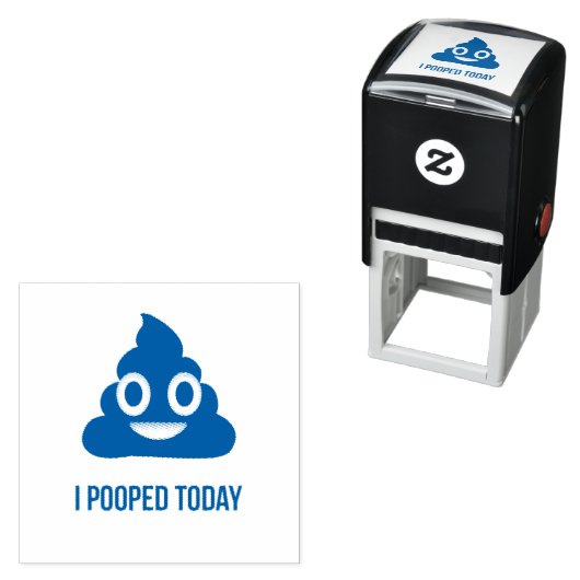 私は今日はウンチ絵文字 セルフインキングスタンプ (インサイチュ)