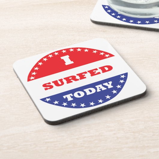 私は今日はサーフィンをした コースター (左側)