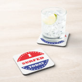 私は今日はサーフィンをした コースター (右側)