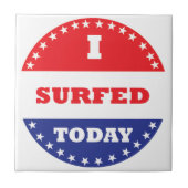 私は今日はサーフィンをした タイル (正面)