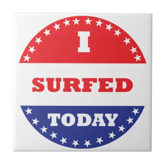 私は今日はサーフィンをした タイル (正面)