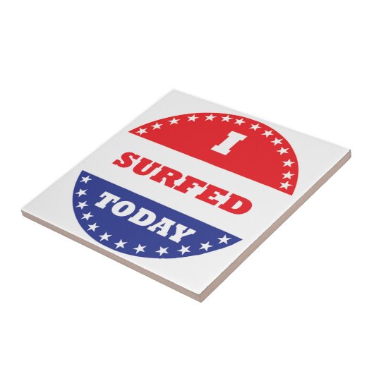 私は今日はサーフィンをした タイル (側面)