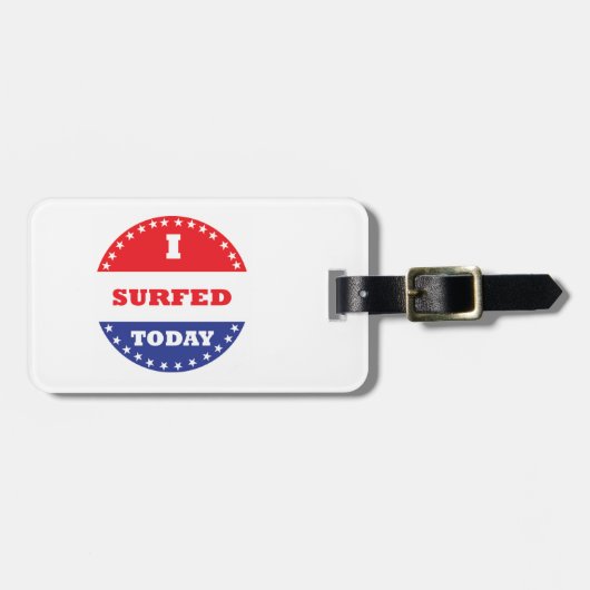 私は今日はサーフィンをした ラゲッジタグ (正面横)