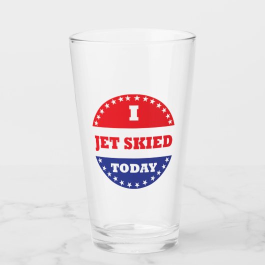 私は今日はジェット機で滑った タンブラーグラス (正面)