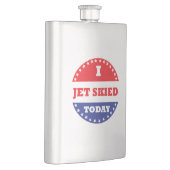 私は今日はジェット機で滑った フラスク (右)