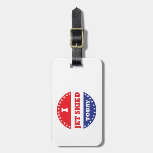 私は今日はジェット機で滑った ラゲッジタグ (正面縦)