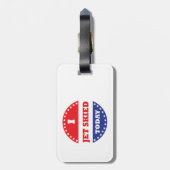 私は今日はジェット機で滑った ラゲッジタグ (裏面縦)