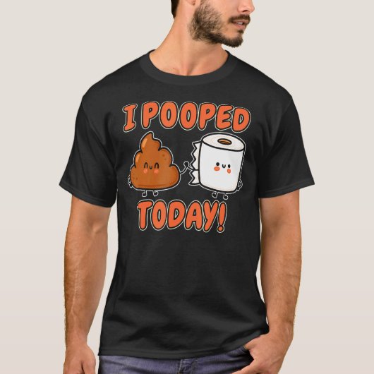 私は今日はチンカンなウンチをした Tシャツ (正面)