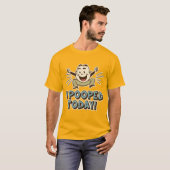 私は今日はトイレのおもしろいユーモアを浮かべた Tシャツ (正面フル)