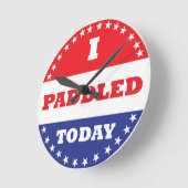 私は今日はパドルで過ごした ラウンド壁時計 (傾斜)