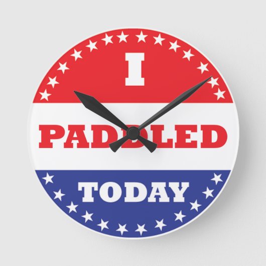 私は今日はパドルで過ごした ラウンド壁時計 (正面)