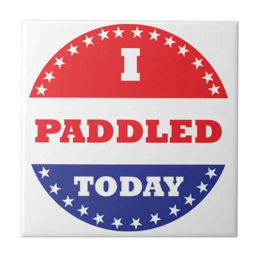 私は今日はパドルを漕いだ タイル (正面)