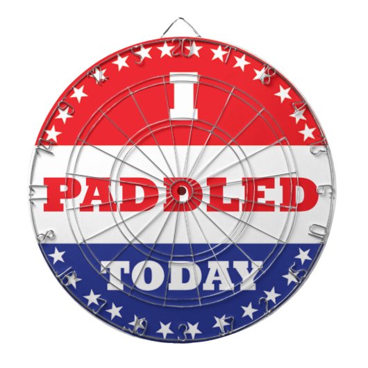 私は今日はパドルを漕いだ ダーツボード (正面)