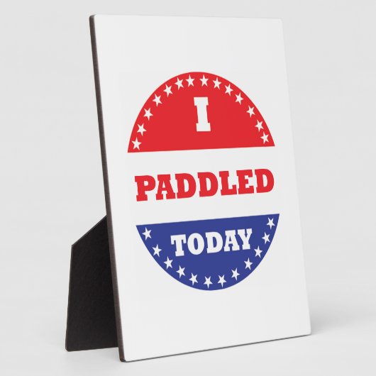 私は今日はパドルを漕いだ フォトプラーク (側面)