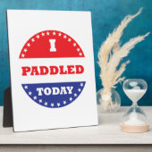 私は今日はパドルを漕いだ フォトプラーク (側面)