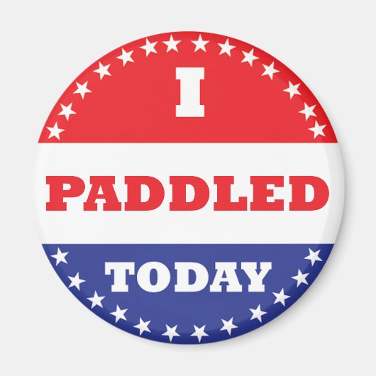 私は今日はパドルを漕いだ マグネット (正面)