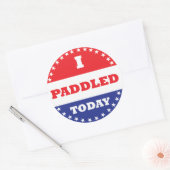 私は今日はパドルを漕いだ ラウンドシール (封筒)