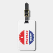 私は今日はパドルを漕いだ ラゲッジタグ (正面縦)