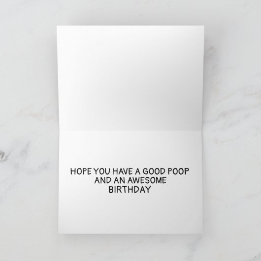 私は今日は丘おもしろいの誕生日カードを歩いた カード (内部)