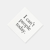 私は今日は人がミニマル出来シンプルない黒引用文 スタンダードカクテルナプキン (角)