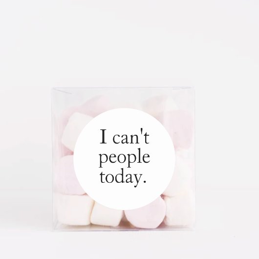 私は今日は人がミニマル出来シンプルない黒引用文 ラウンドシール